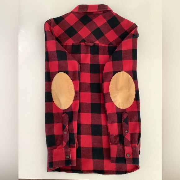 “Roots Park Plaid” Cabin Red Button up - Picture 2 of 7